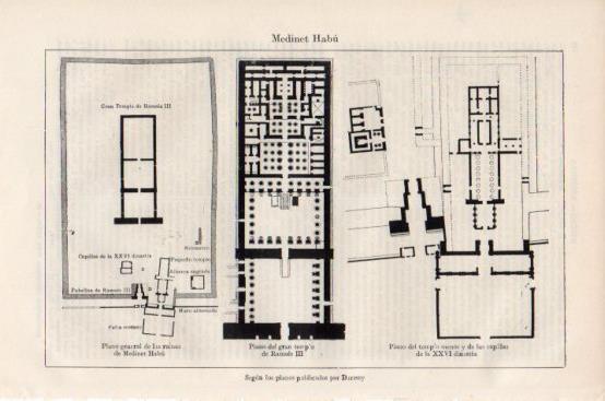 LAMINA V43751: Planos de Medinet Habu por Daressy