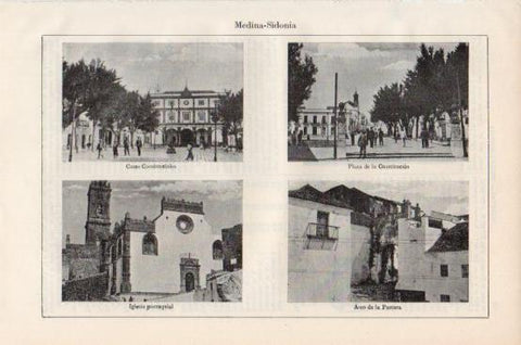 LAMINA V43749: Vistas varias de Medina Sidonia, Cadiz