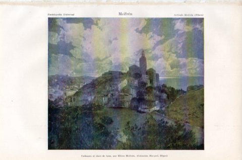 LAMINA V43761: Cadaques al claro de luna por Eliseo Meifren