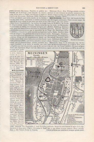 LAMINA V43762: Plano de Meiningen, Alemania