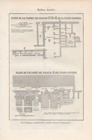 LAMINA V43740: Planta del Palacio de Medina Azzahara o Azahara, Cordoba
