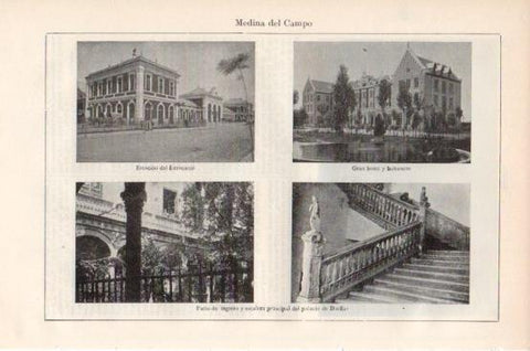 LAMINA V43742: Medina del Campo Palacio de Dueñas y Hotel Balneario