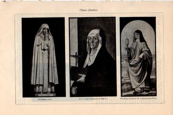 LAMINA V43646: Santa Clara por Dupre, Vivarini y d'Oggione