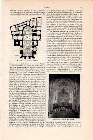 LAMINA V43626: Interior y planta Catedral de Ciudad Real