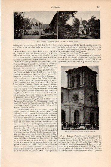 LAMINA V43629: Iglesia de Ciudad Guzman, Mejico