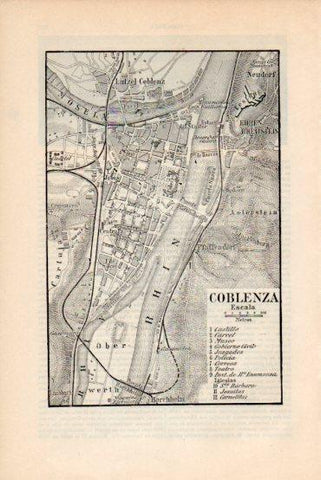 LAMINA V43679: Plano de Coblenza, Alemania