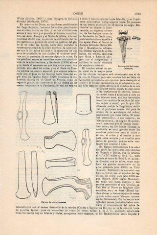 LAMINA V43691: Hachas de cobre de Hungria