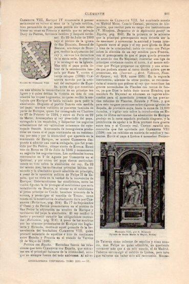 LAMINA V43664: Clemente VIII por S. Milanese