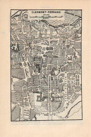 LAMINA V43673: Plano de Clermont-Ferrand, Francia