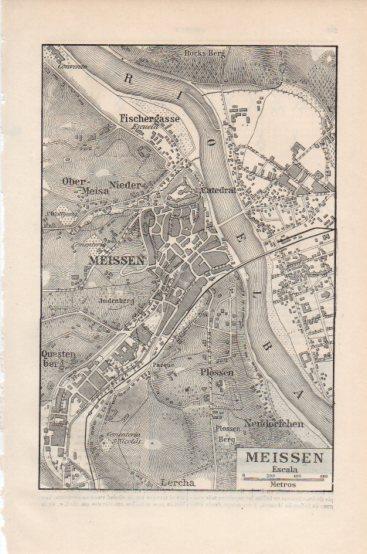 LAMINA V43765: Plano de Meissen, Alemania