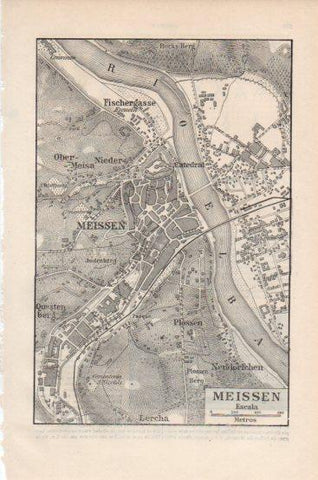 LAMINA V43765: Plano de Meissen, Alemania