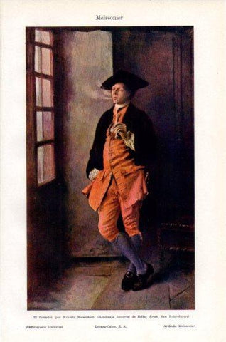 LAMINA V43767: El fumador por Meissonier