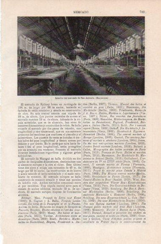 LAMINA V43866: Mercado de San Antonio en Barcelona