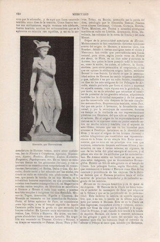 LAMINA V43872: Mercurio por Thorwaldsen