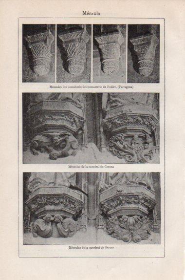LAMINA V43843: Mensulas de la Catedral de Gerona