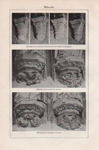 LAMINA V43843: Mensulas de la Catedral de Gerona