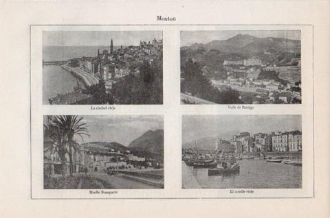 LAMINA V43845: Vistas de Menton, Francia