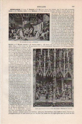 LAMINA V43855: Jesus expulsando los mercaderes en Catedral de Amiens