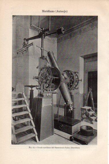 LAMINA V43890: Circulo meridiano del Observatorio Fabra, Barcelona