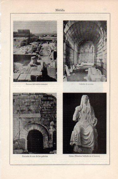 LAMINA V43883: Vistas teatro romano en Merida