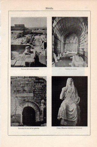 LAMINA V43883: Vistas teatro romano en Merida