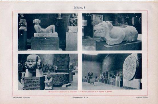 LAMINA V43789: Monumentos aztecas, Museo Nacional de Mejico