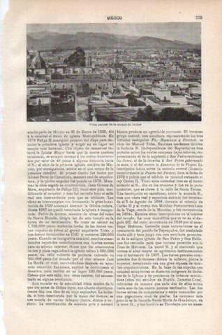 LAMINA V43791: Vista parcial de Ciudad de Mejico