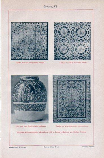 LAMINA V43797: Ceramica mejicanoespañola por Enrique Ventosa