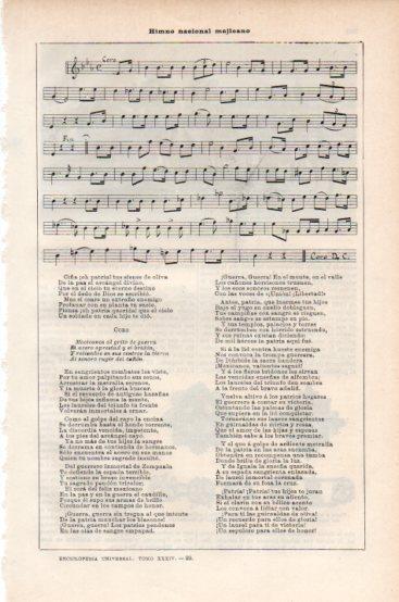 LAMINA V43782: Himno nacional de Mejico