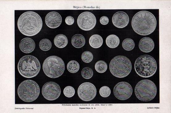 LAMINA V43778: Monedas de Mejico