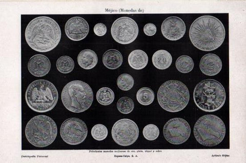 LAMINA V43778: Monedas de Mejico