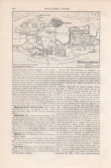 LAMINA V43837: Mapa de las Ruinas de Menfis