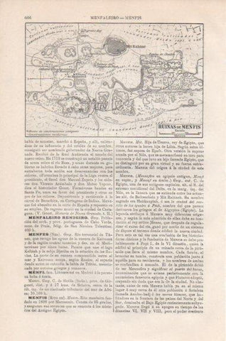 LAMINA V43837: Mapa de las Ruinas de Menfis