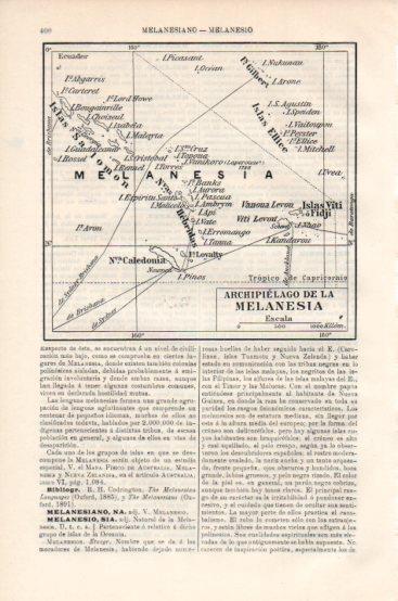 LAMINA V43801: Mapa del Archipielago de la Melanesia