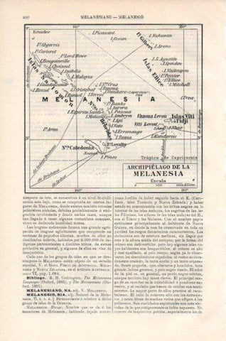 LAMINA V43801: Mapa del Archipielago de la Melanesia