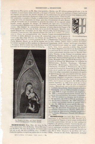 LAMINA V43823: La Virgen y el Niño por Lippo Memmi