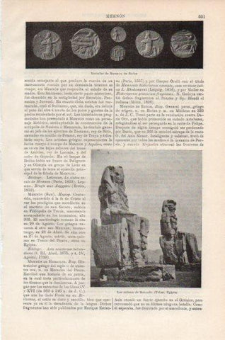 LAMINA V43824: Los colosos de Memnon, Egipto