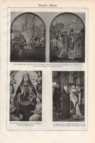LAMINA V43821: El arca de Santa Ursula por H. Memling o Memlic