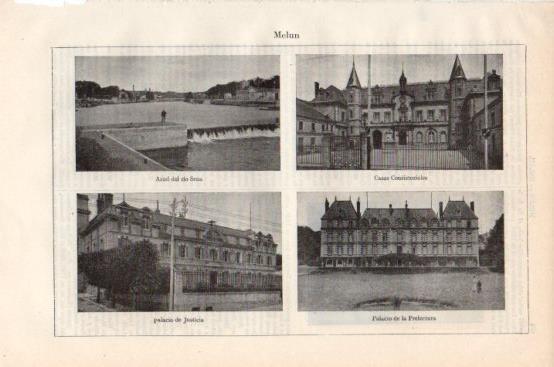 LAMINA V43816: Edificios en Melun, Francia