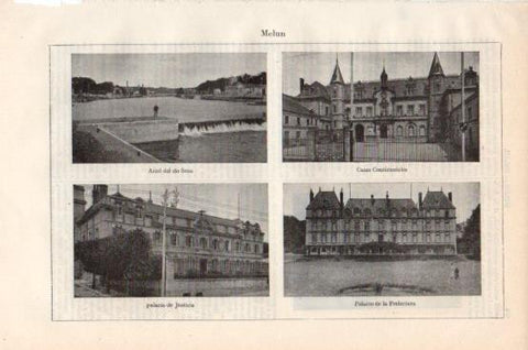 LAMINA V43816: Edificios en Melun, Francia