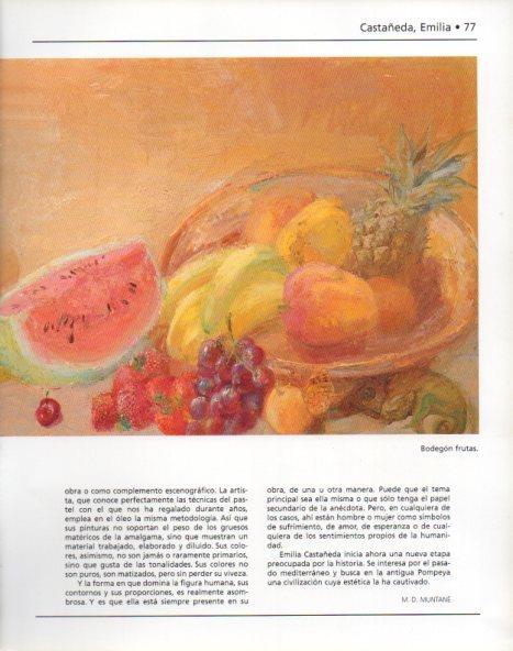 LAMINA V44402: Bodegon frutas por Emilia Castañeda