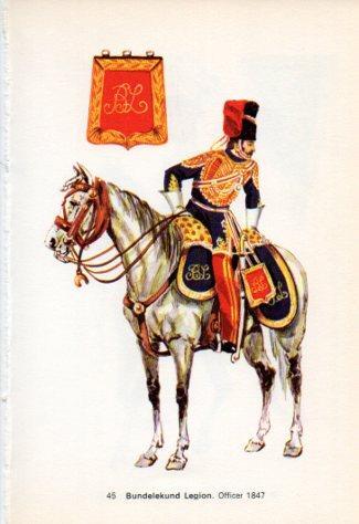 LAMINA V44244: Bundelekund Legion. Officer 1847