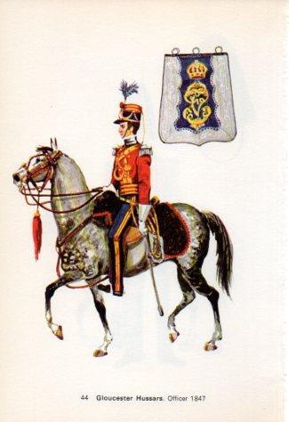 LAMINA V44243: Gloucester Hussars. Officer 1847