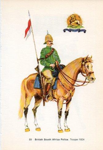 LAMINA V44266: British South Africa Police. Trooper 1924