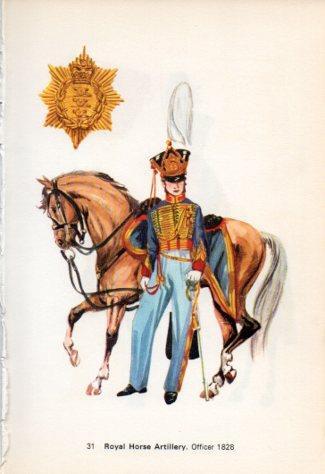 LAMINA V44237: Royal Horse Artillery. Officer 1828