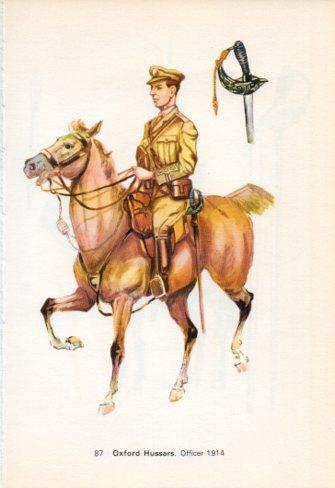 LAMINA V44265: Oxford Hussars. Officer 1914