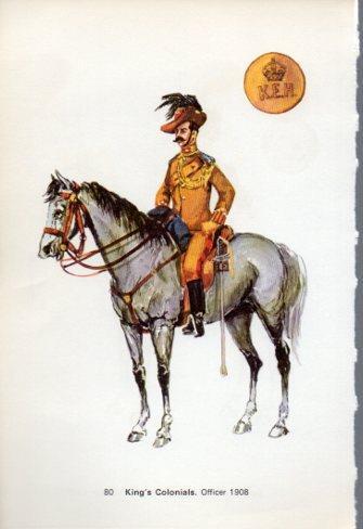 LAMINA V44261: King's Colonials. Officer 1908