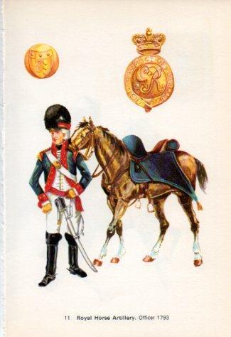 LAMINA V44227: Royal Horse Artillery. Officer 1793