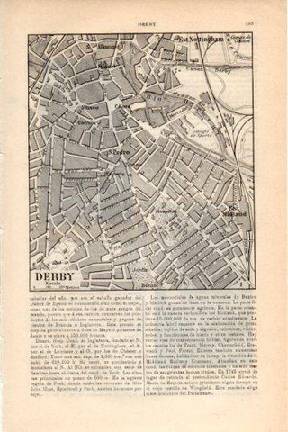 LAMINA V44860: Plano de Derby, Inglaterra