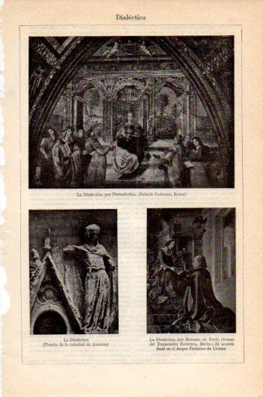 LAMINA V44916: La Dialectica por Pinturicchio y por Melozzo de Forli
